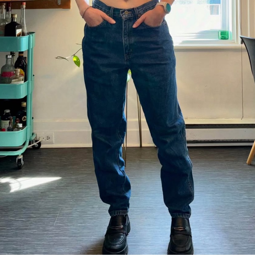Unique Vintage Blue Relaxed Boyfriend Jeans
